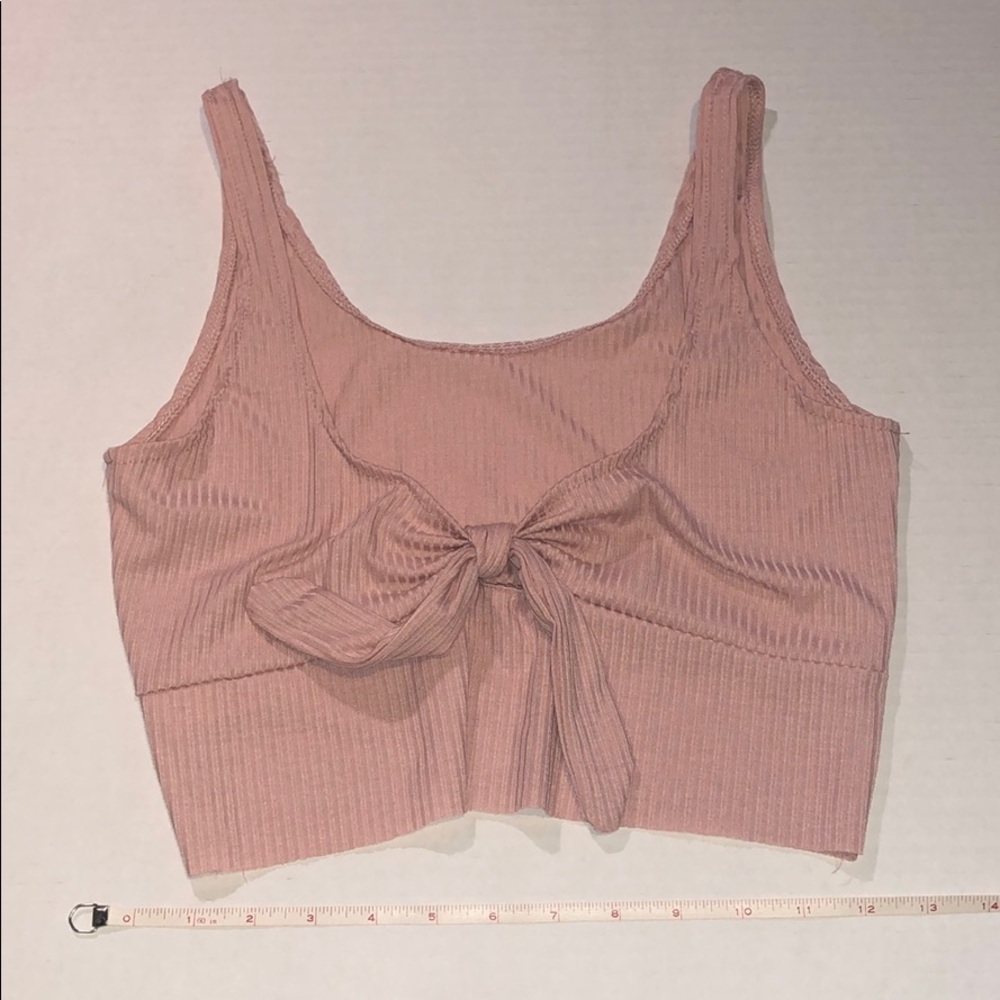 Tie in front crop top tank